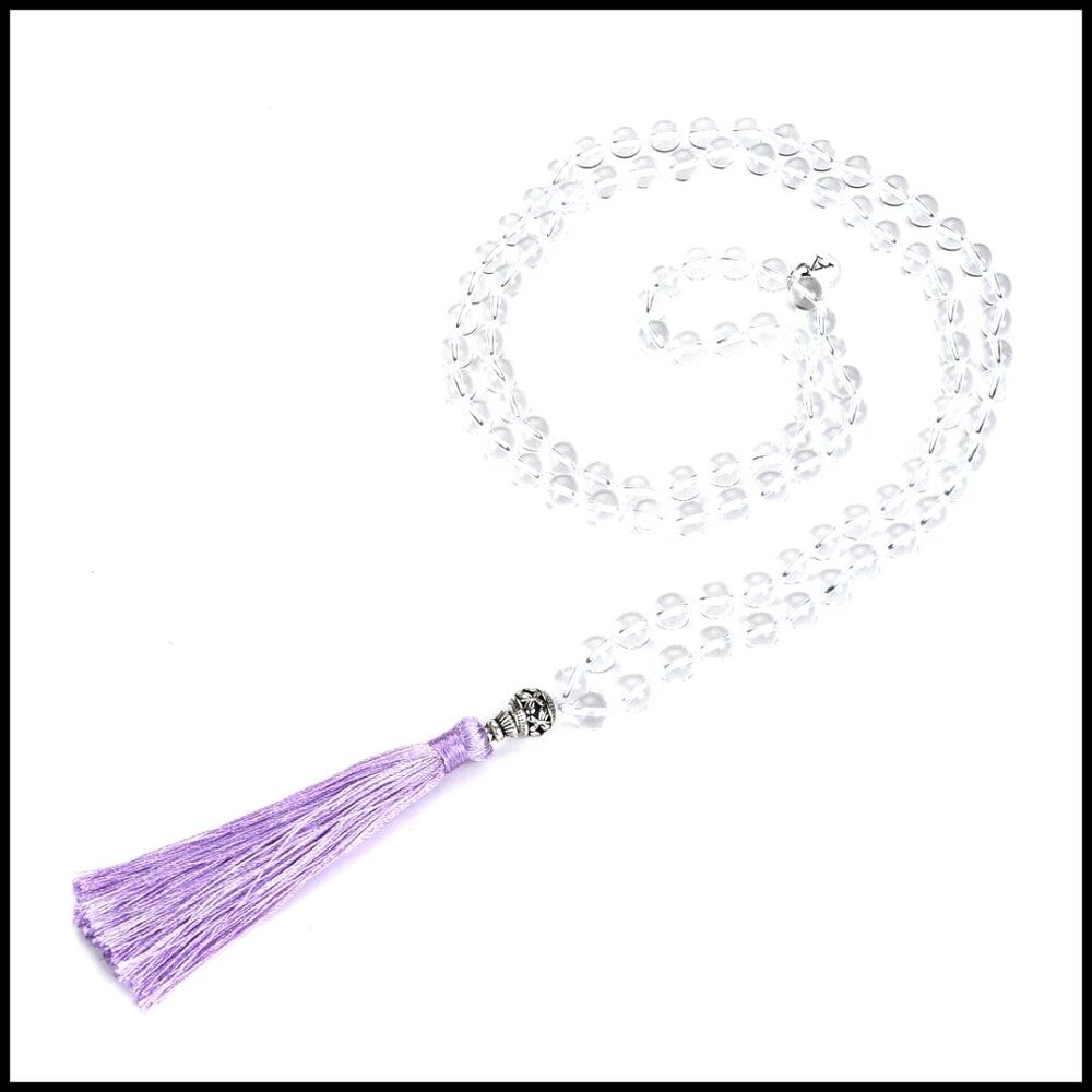 108 Mala Beads Necklace Natural Gemstone Meditation Prayer Reiki Chakra Healing
